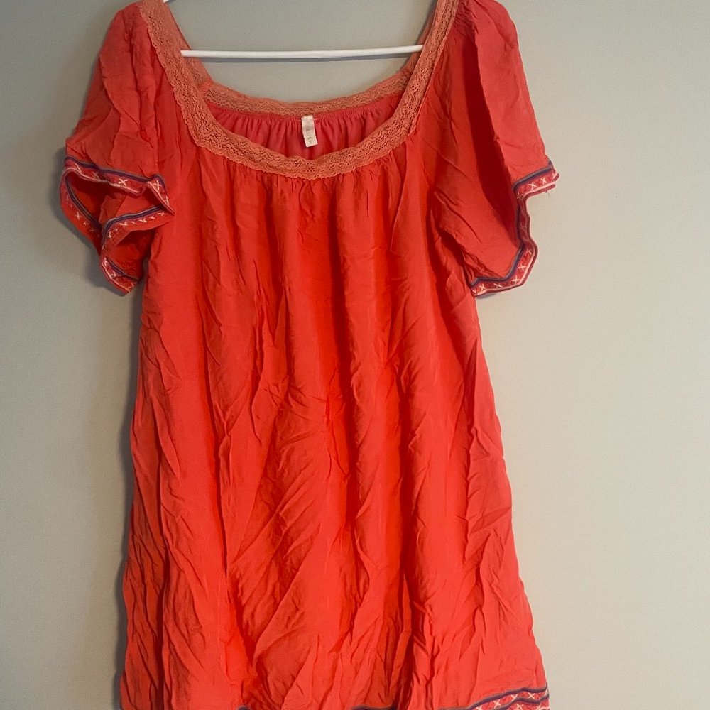 Pink Blush Coral Mini Dress